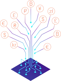 abstract crypto money tree